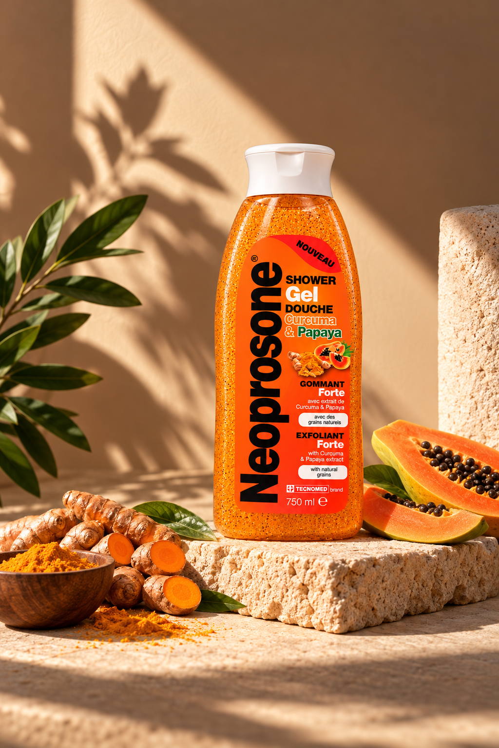 Neoprosone Curcuma &amp; Papaya Exfoliating Shower Gel