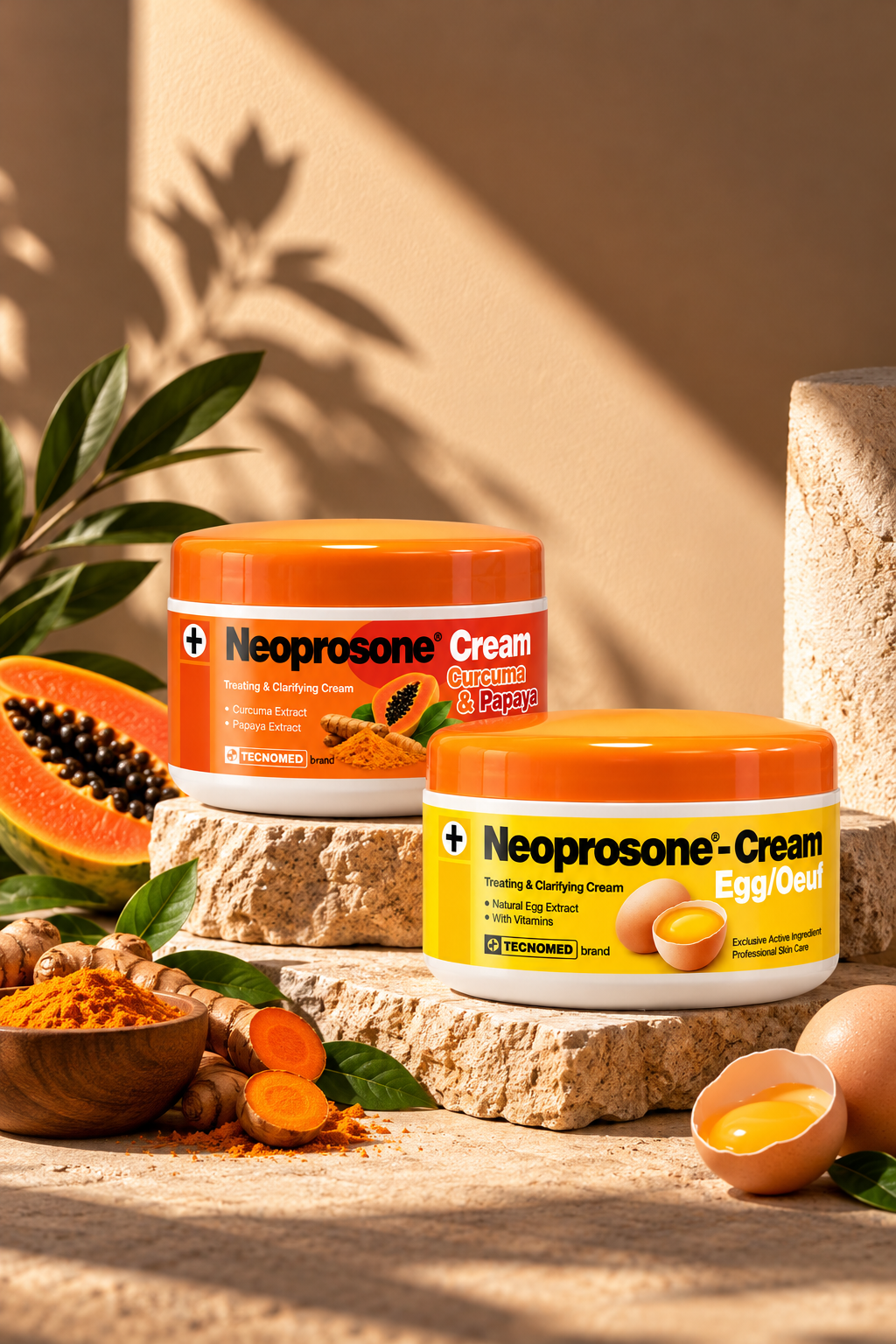 Neoprosone Cream Curcuma &amp; Papaya + Egg/Oeuf – 2-Pack